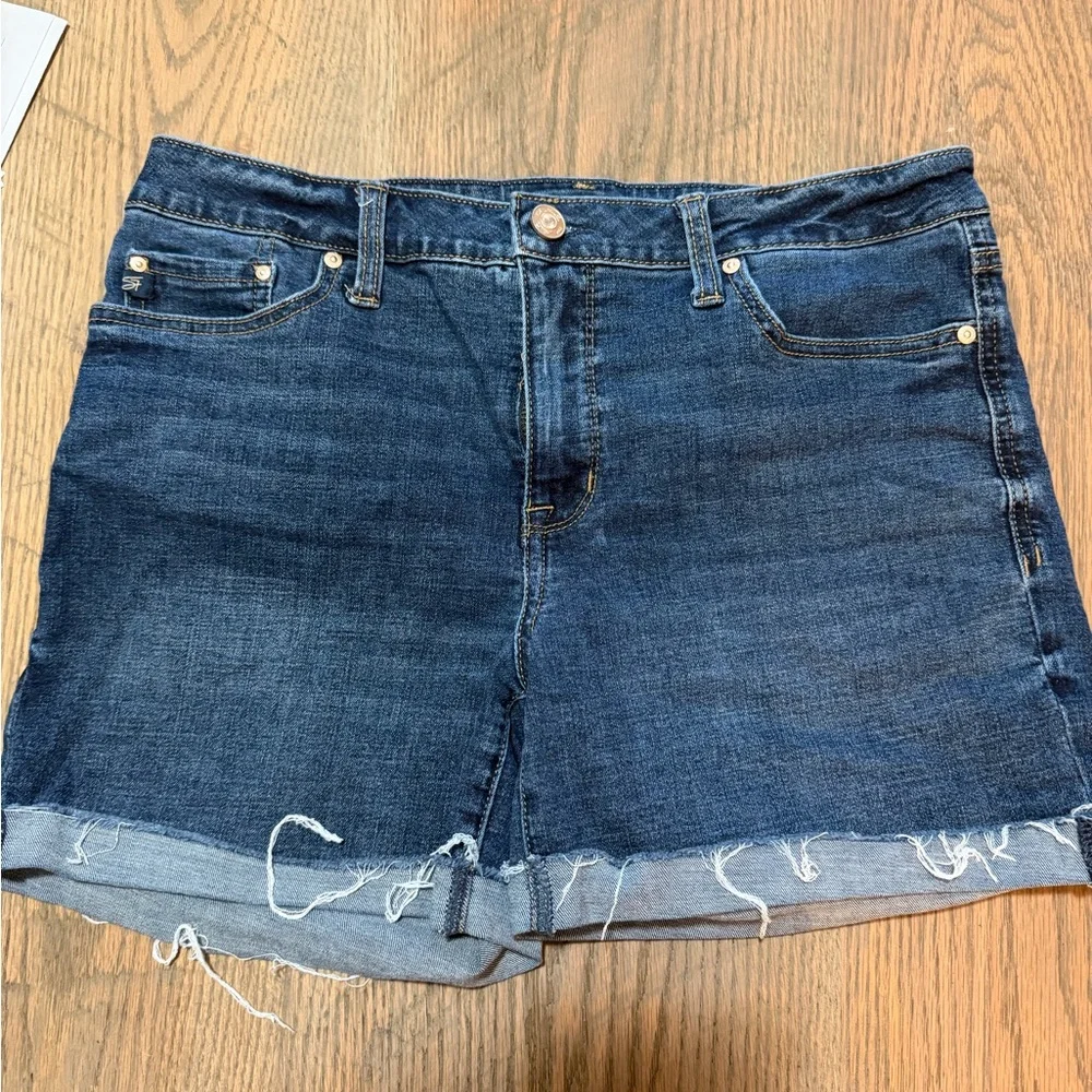 Seven7 Dark Blue Denim Shorts